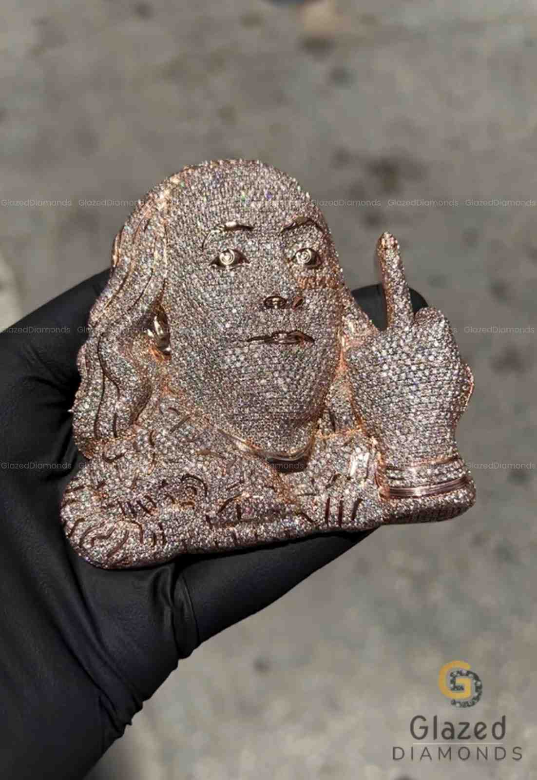 VVS Moissanite Pave BIG Diamond Pendant