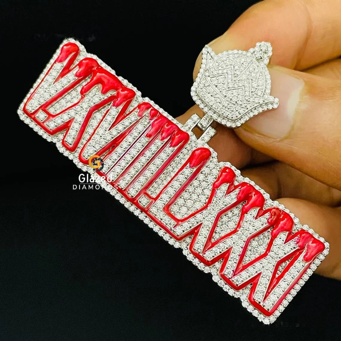 VVS Moissanite Roman Date Pendant