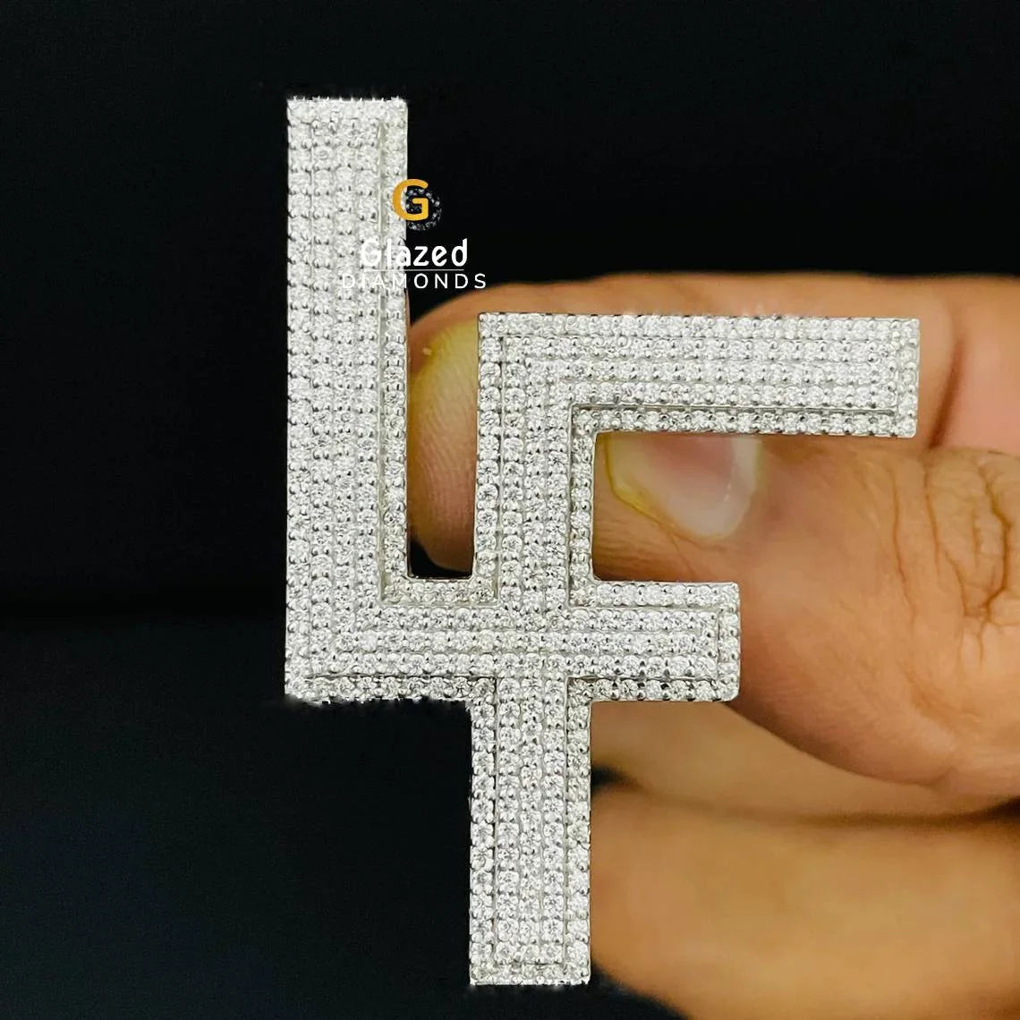 VVS Moissanite numeric Customized Logo Pendant