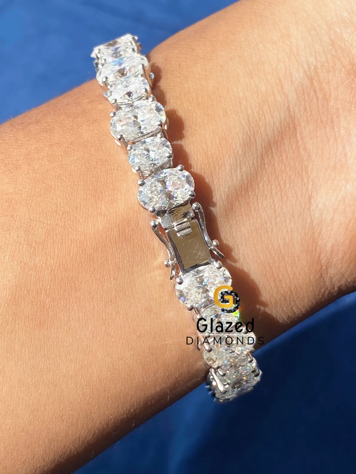 VVS Oval Moissanite D Colorelss Hip Hop Bracelet