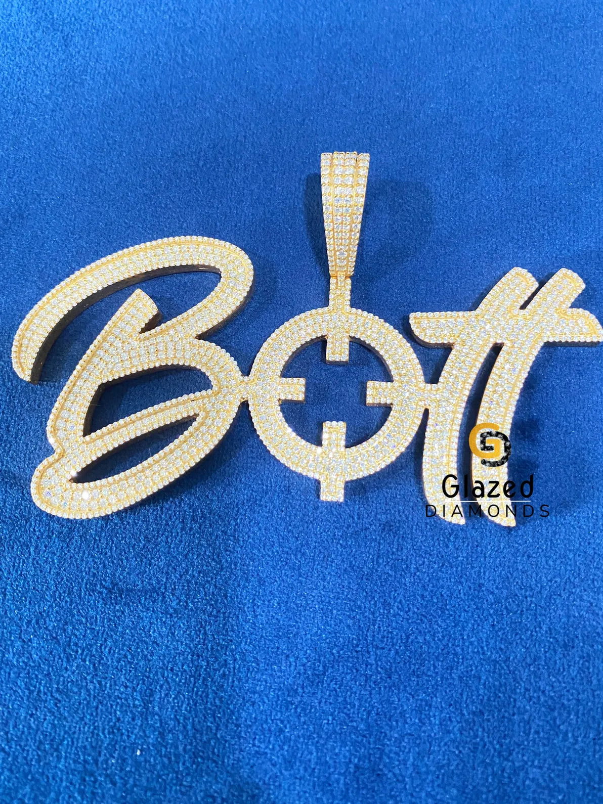 VVS Round Moissanite Customized Letter Hip Hop Pendant