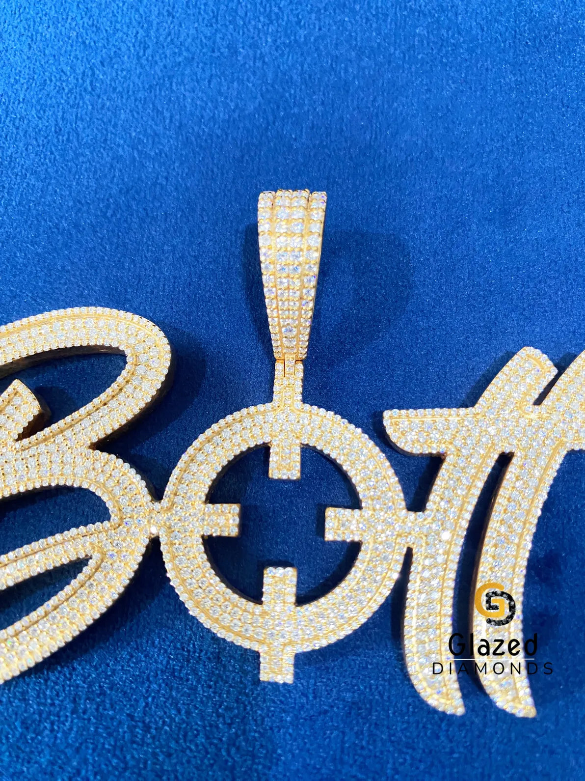 VVS Round Moissanite Hip Hop Pendant 925 Silver