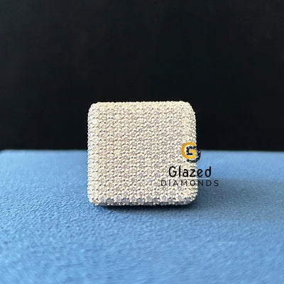 VVs Round Moissanite Custom Square Hip Hop Ring