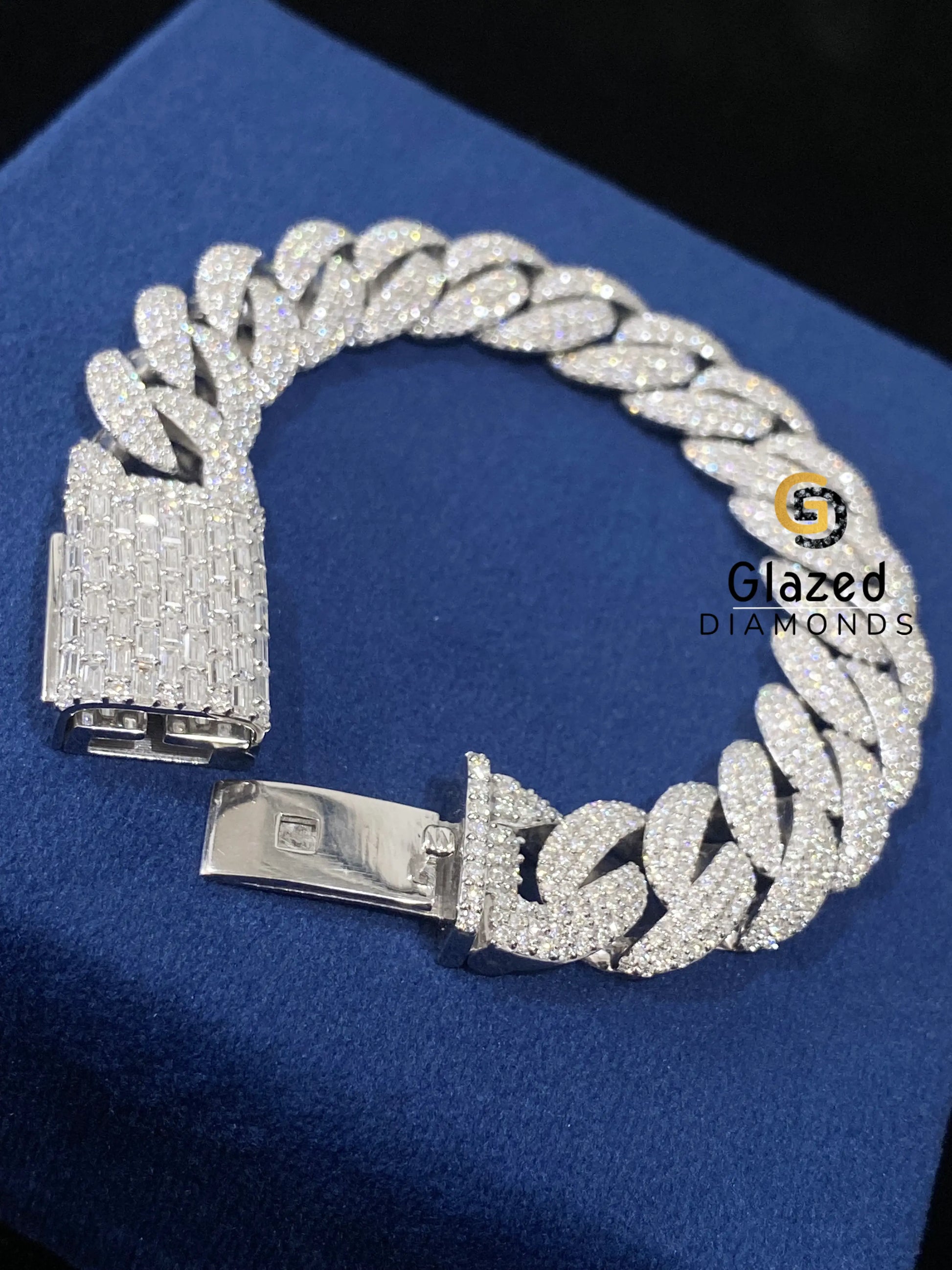 VVs Round Moissanite Fully Bust Down Bracelet