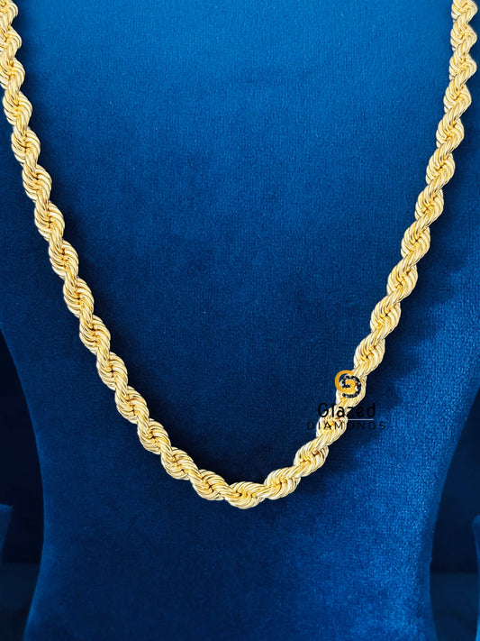 Yellow Gold Plated Rope Chain
