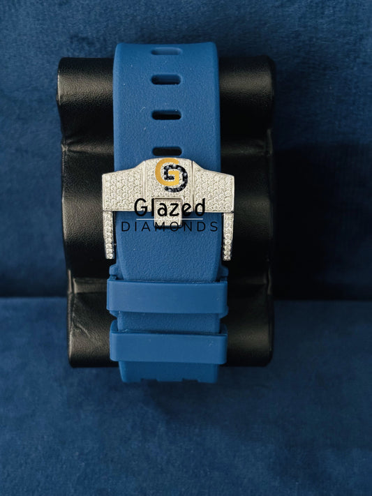 Yellow Gold Plated Studded Hip Hop Moissanite Watch