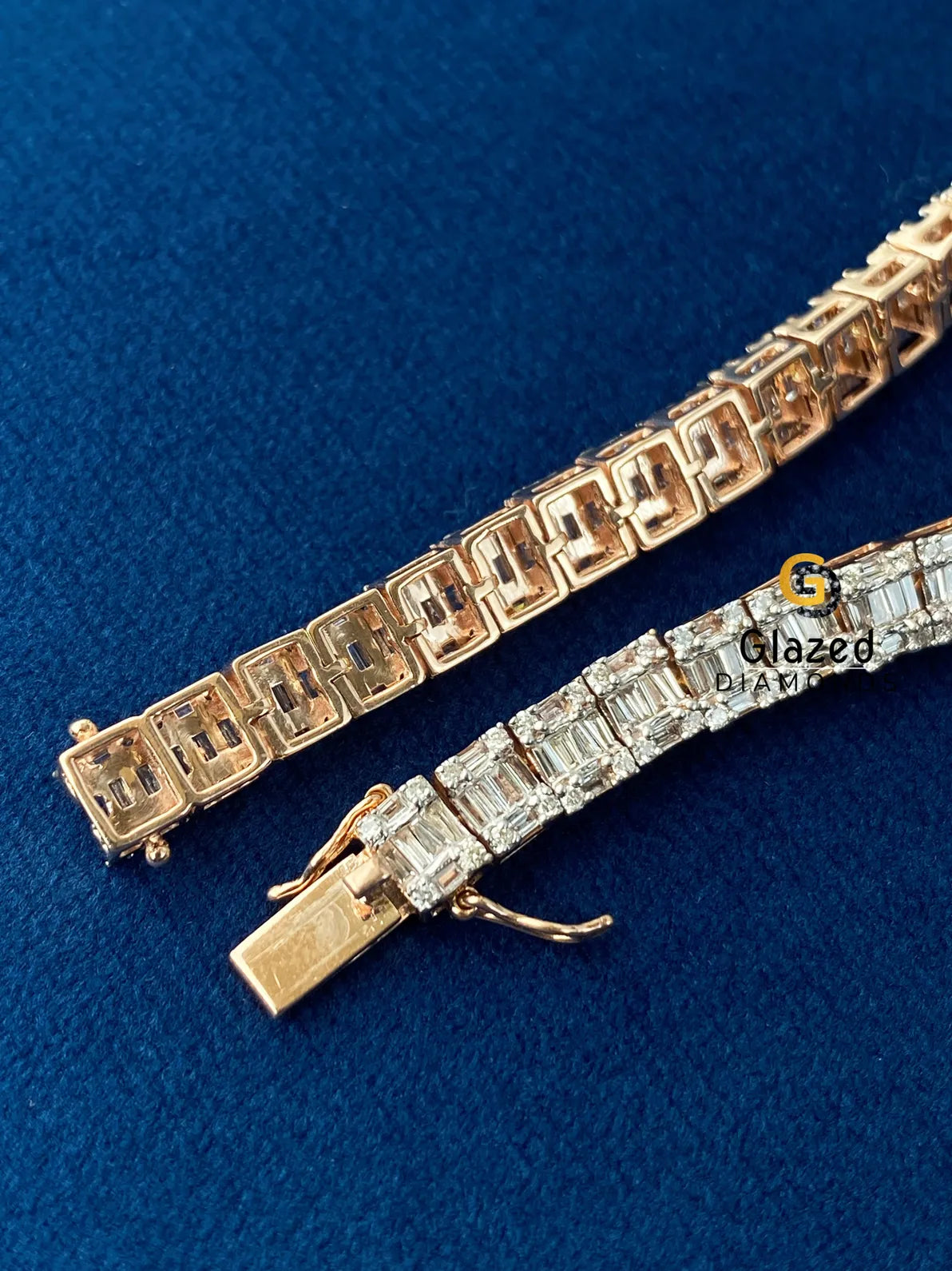 Yellow Plated 925 Silver Multistone Hip Hop Bracelet