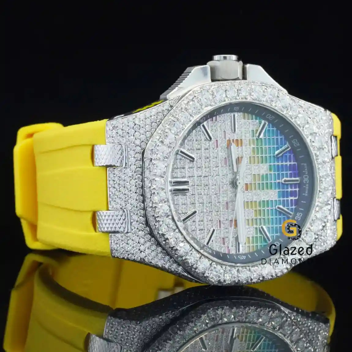 Yellow Strap Moissanite Watch
