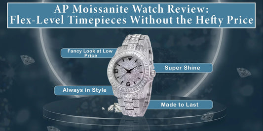 AP Moissanite Watch with luxury shine