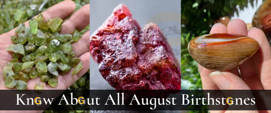 all august birthstones peridot, sardonyx and spinel