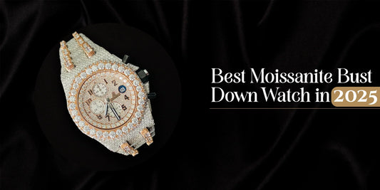 Best moissanite bust down watch with rose gold accents in 2025