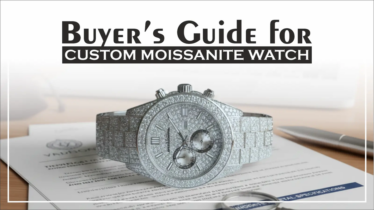 Custom Moissanite Watch buyer’s guide with luxury iced watch
