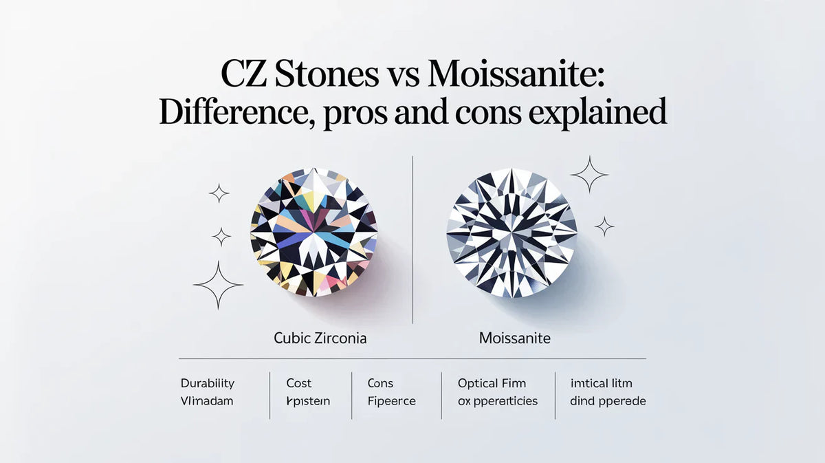 CZ Stones vs Moissanite: Difference, Pros and Cons Explained