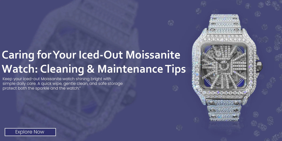 Moissanite Watch cleaning and care guide