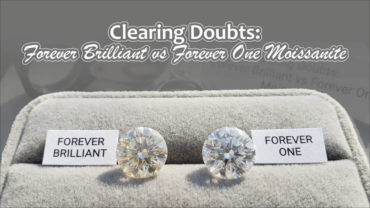 Forever Brilliant vs Forever One Moissanite side by side stones