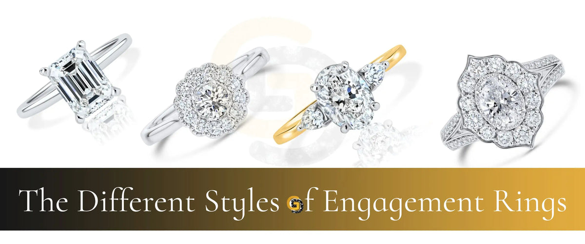 4 different types and styles of engagement rings