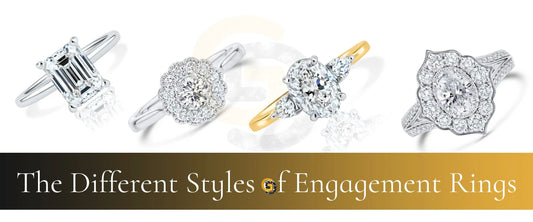 4 different types and styles of engagement rings