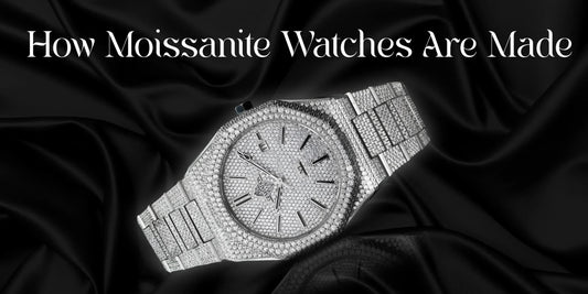 Luxury silver watch showing how moissanite watches are made