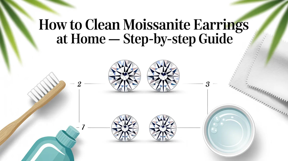 How to Clean Moissanite Earrings at Home — Step-by-Step Guide