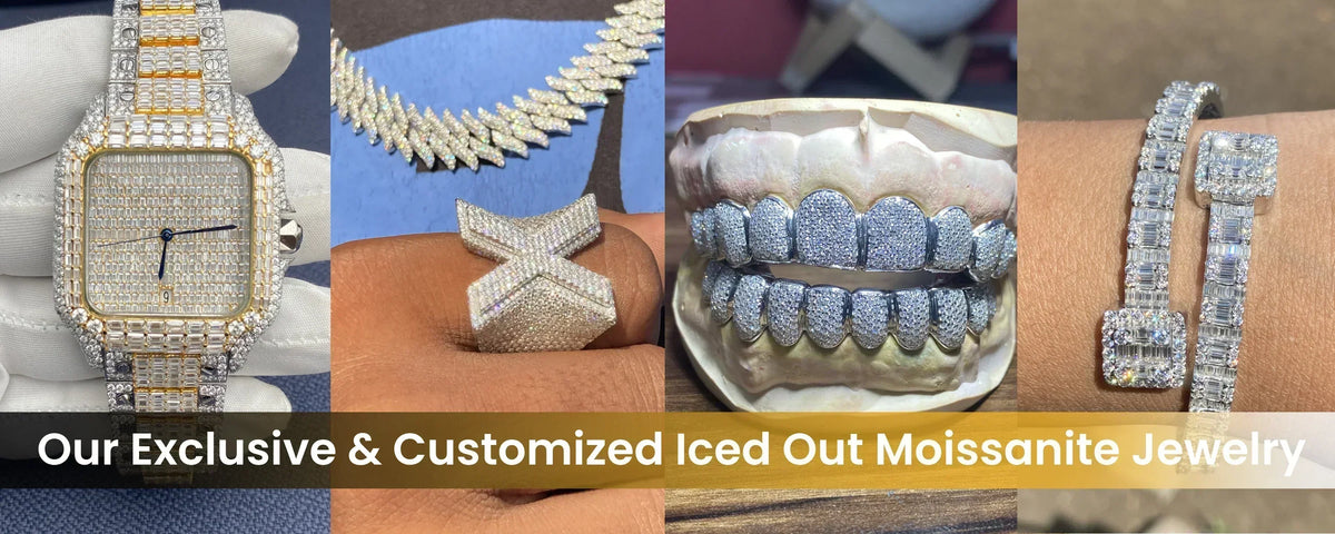 Iced Out Moissanite hip hop jewelry Jewelry