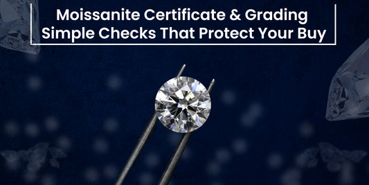 Moissanite Certificate and grading guide for gemstone authenticity