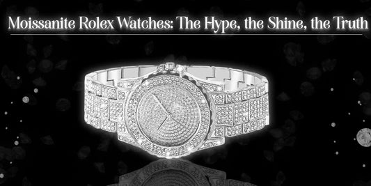 Moissanite Rolex watches with full diamond shine 