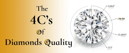 4c of diamond quality check surround a brillian cut diamond