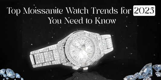 Stylish Moissanite watch showing latest Moissanite watch trends for 2025