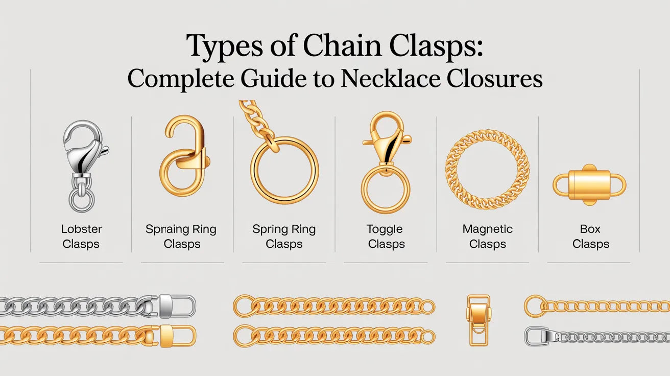 Different Types of Chain Clasps: Complete Guide to Jewelry Clasps ...