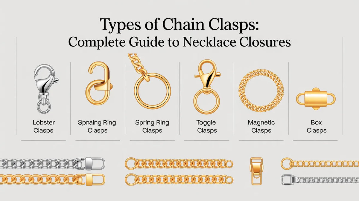 Types of Chain ClaspsTypes of Chain Clasps: Complete Guide to Necklace Closures