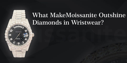 Moissanite luxury wristwatch outshining diamonds