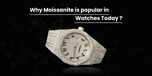 Moissanite is popular in luxury watches with modern sparkling design