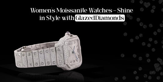 Elegant womens Moissanite Watch with full diamond shine for luxury style