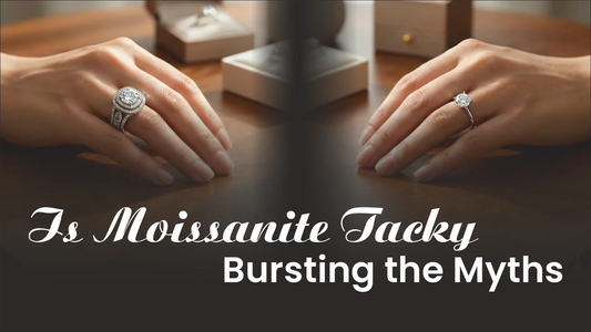 Is moissanite tacky myth explained with elegant ring comparison