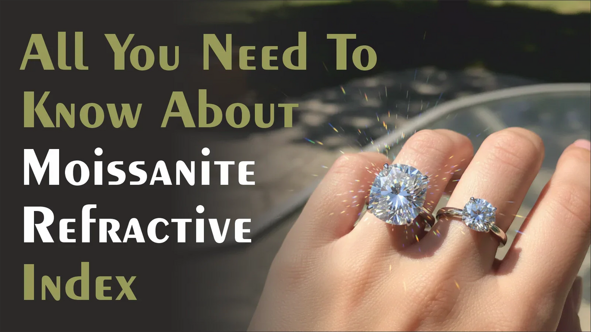 Moissanite refractive index showing sparkle and light reflection in rings