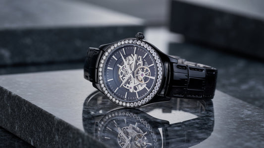 Black Moissanite Watch – Bold, Dark, and Fully Iced