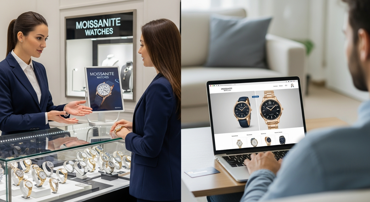 Should You Buy Moissanite Watch Online or In-Store?