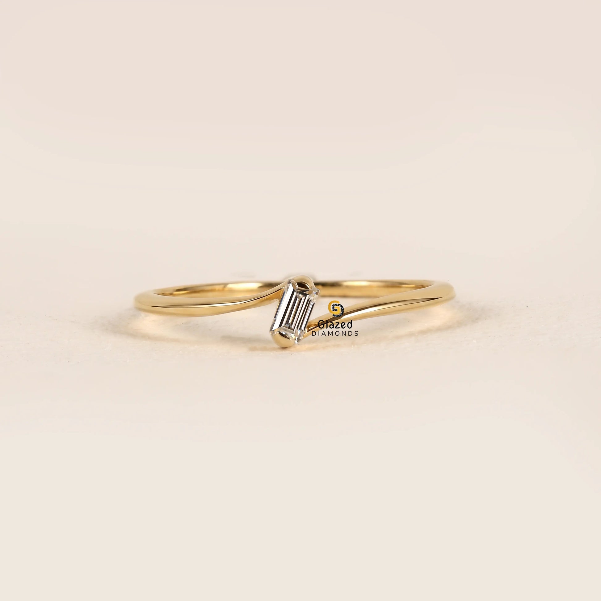 0.15CT Lab Grown Diamond Bypass Wedding Ring