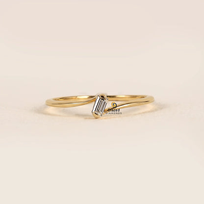0.15CT Lab Grown Diamond Bypass Wedding Ring