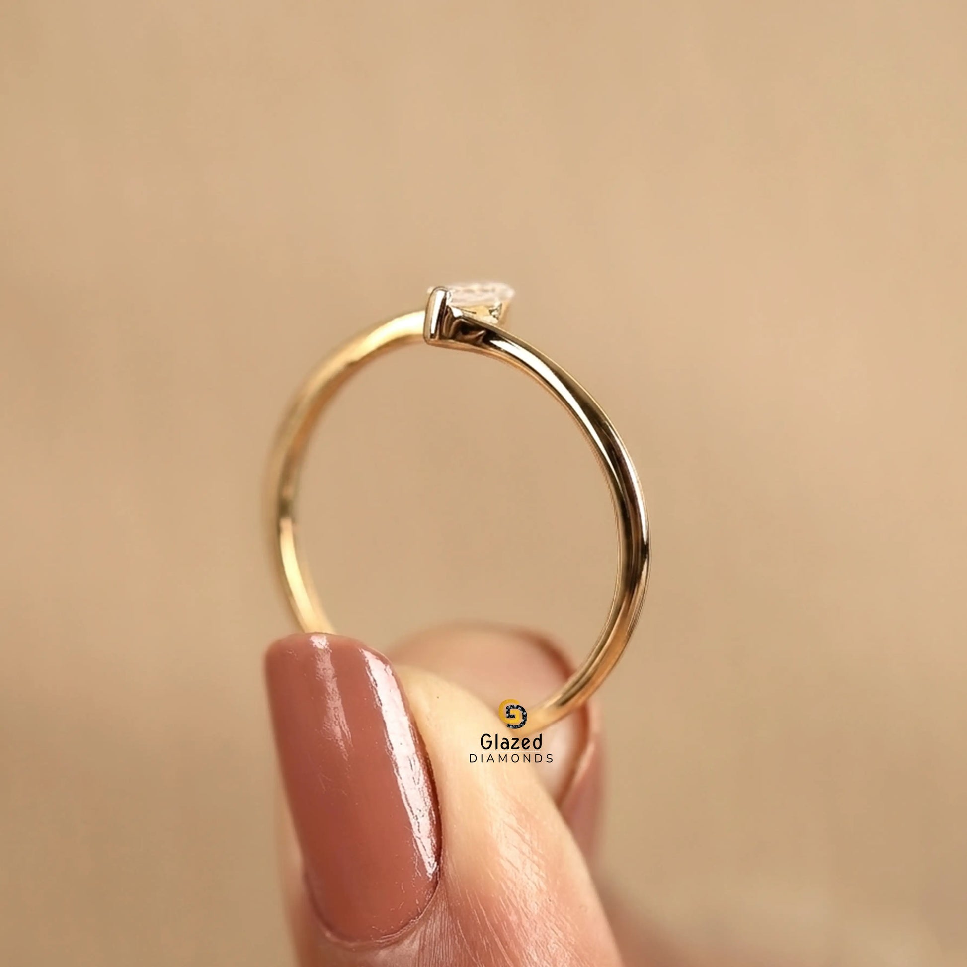 0.15 CT Baguette Cut Lab Grown Diamond Solitaire Wedding Ring