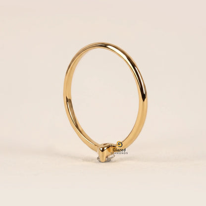 0.15 CT Baguette Lab Grown Diamond Bypass Wedding Ring For Women