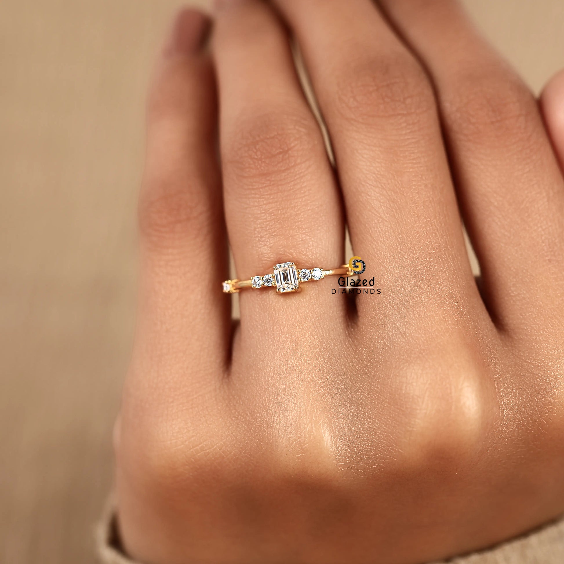 0.50 CT Lab Diamond Distance Pave Wedding Ring For Women