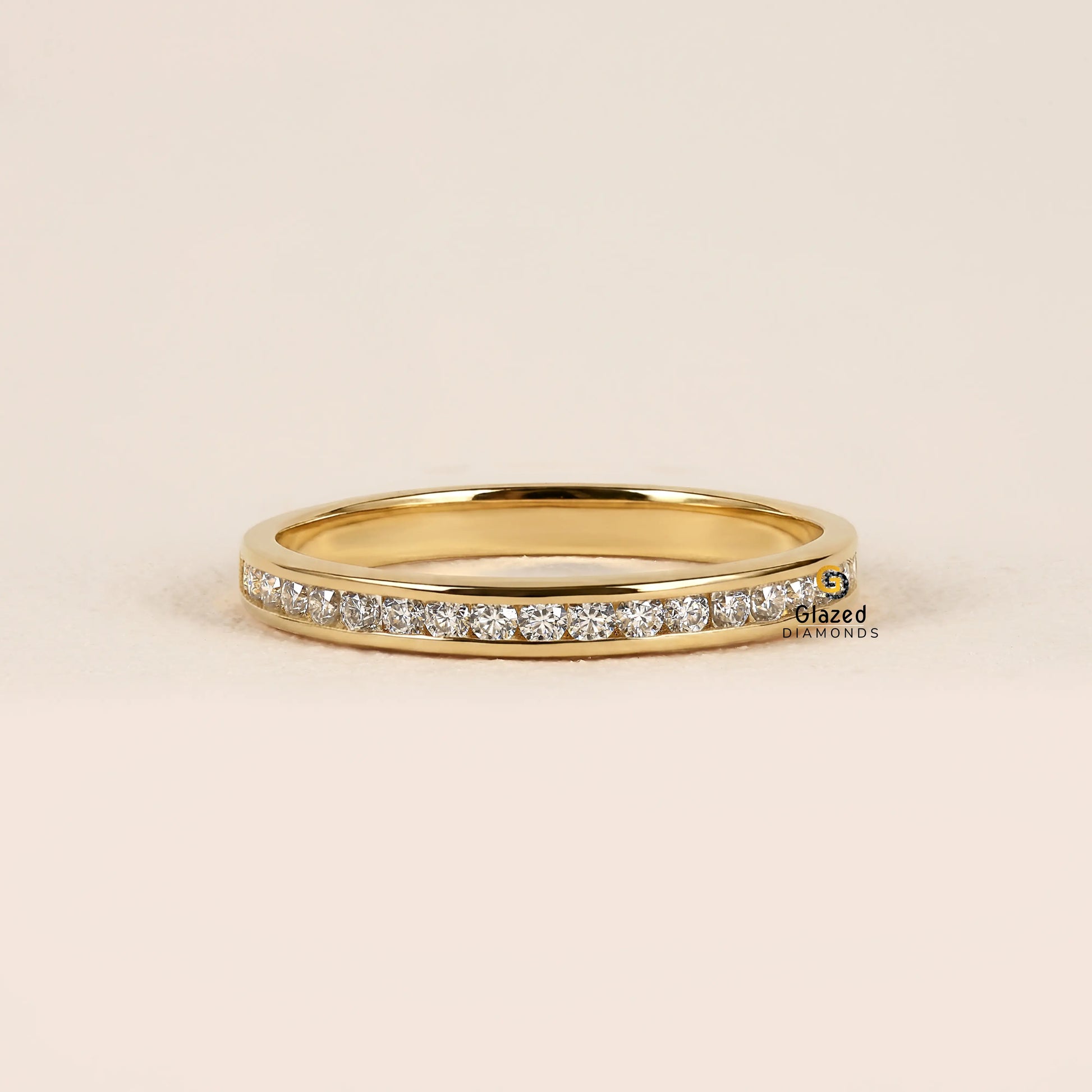 0.8CT Round Cut Lab Diamond Wedding Band For Women