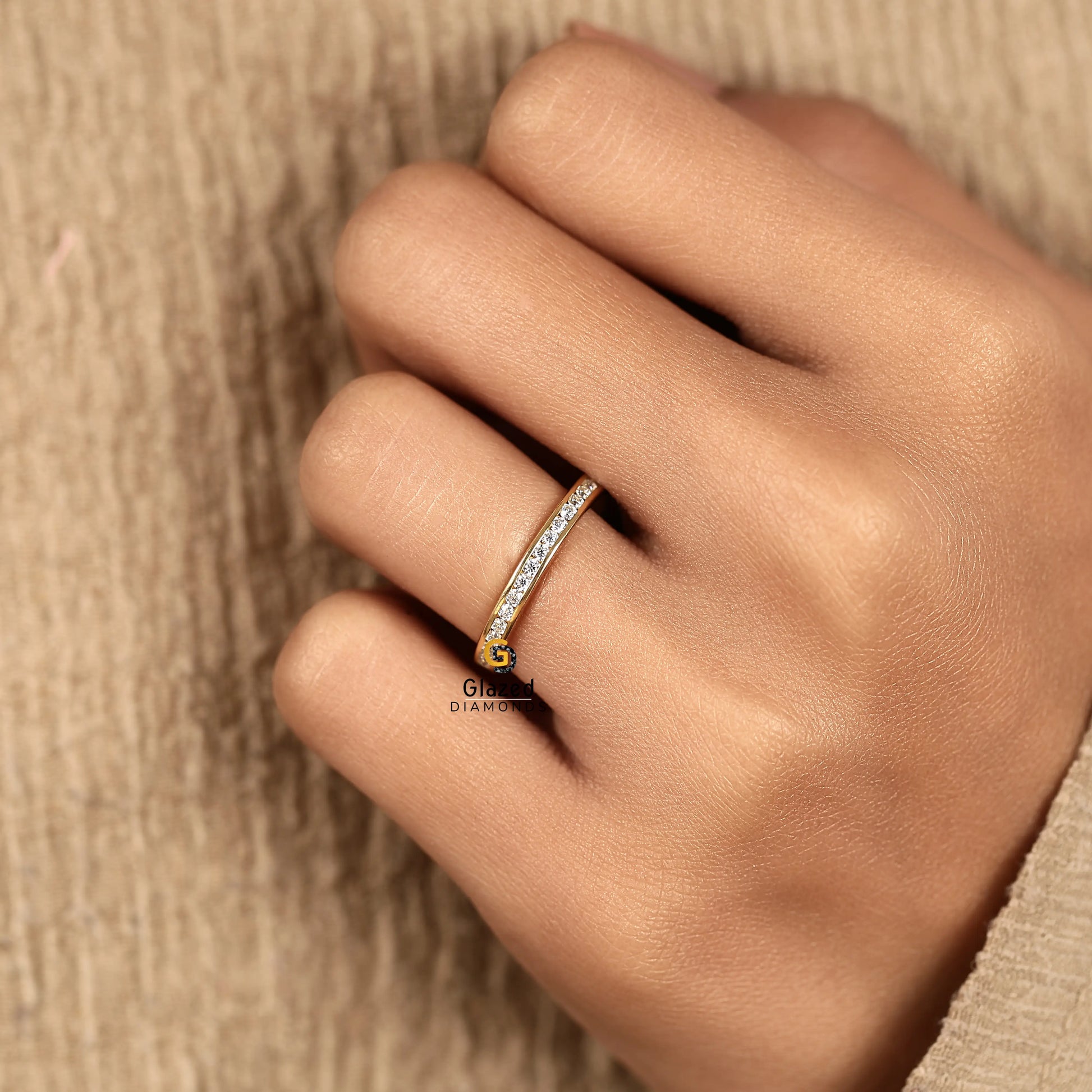 0.8 CT Round Cut Lab Diamond Half Eternity Wedding Band For Women
