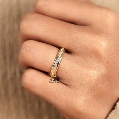 0.8 Ct Round Cut Lab Diamond Eternity Wedding Band