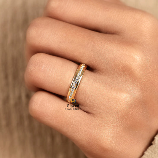0.8 Ct Round Cut Lab Diamond Eternity Wedding Band