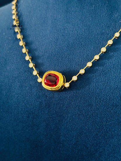 10K Solid Gold Birthstone Pendant For Women