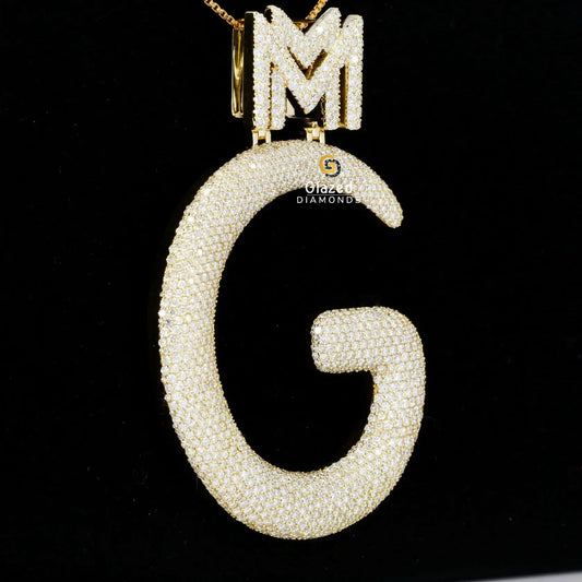 10K Solid Gold Diamond Pendant For Men