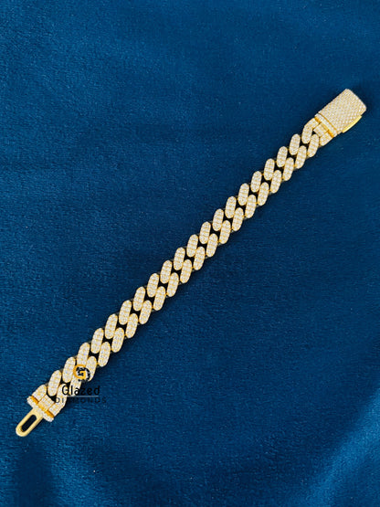 10MM Moissanite Cuban Link Bracelet For Men