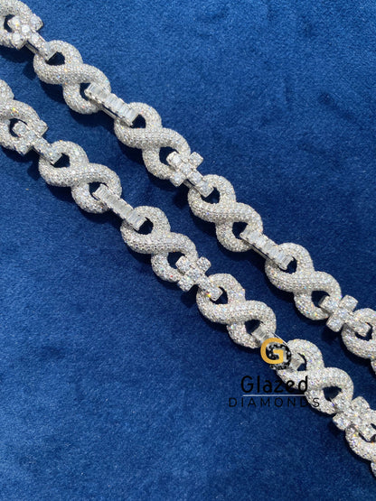 10MM Moissanite Infinity Link Chain